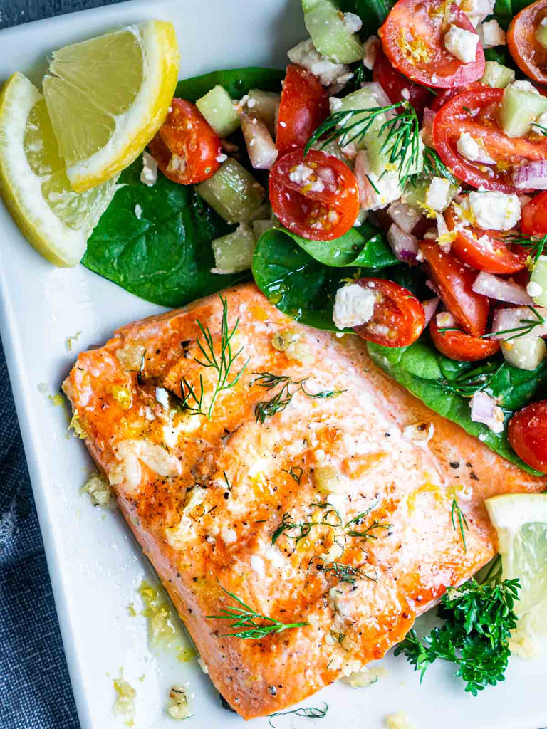 Grilled Salmon with Garlic Butter