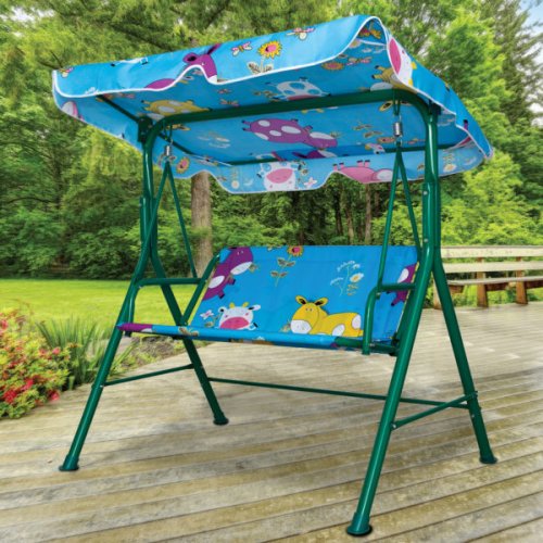 Kids Canopy Swing Bench