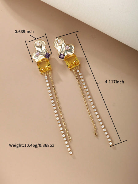 Cubic Zirconia Fashion Women's Earrings Daily Decoration