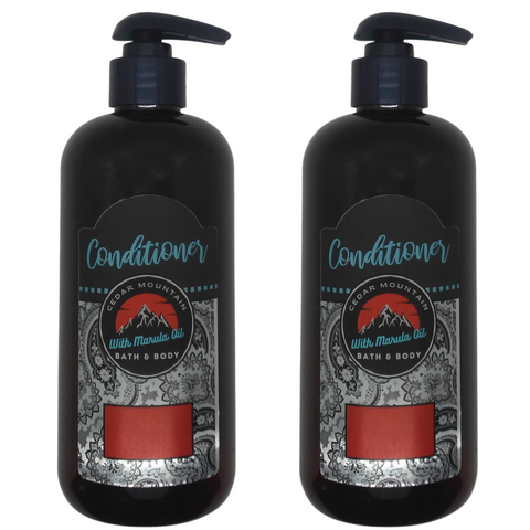 Cedar Mountain Sandalwood Rose Scented Hair Conditioner With Marula Oil, 12 Oz (2 Pack)