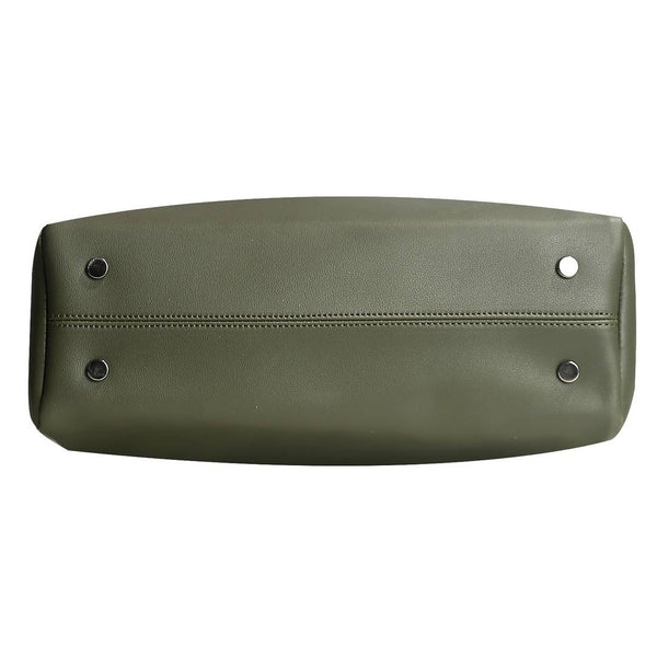 Green Zipper Shoulder Bag For Women