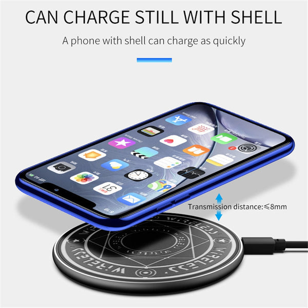 10W Qi Magic Array Wireless Charger For iPhone 12 12ProMax 11 11Pro X 8 Plus XS MAX XR Wireless Charging Pad for Samsung Huawei - gocyberbiz.com