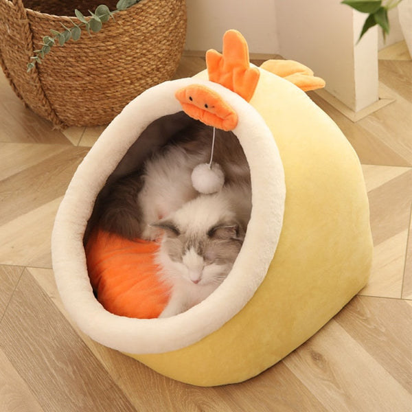 Sweet Cat Bed Warm Pet Basket - gocyberbiz.com