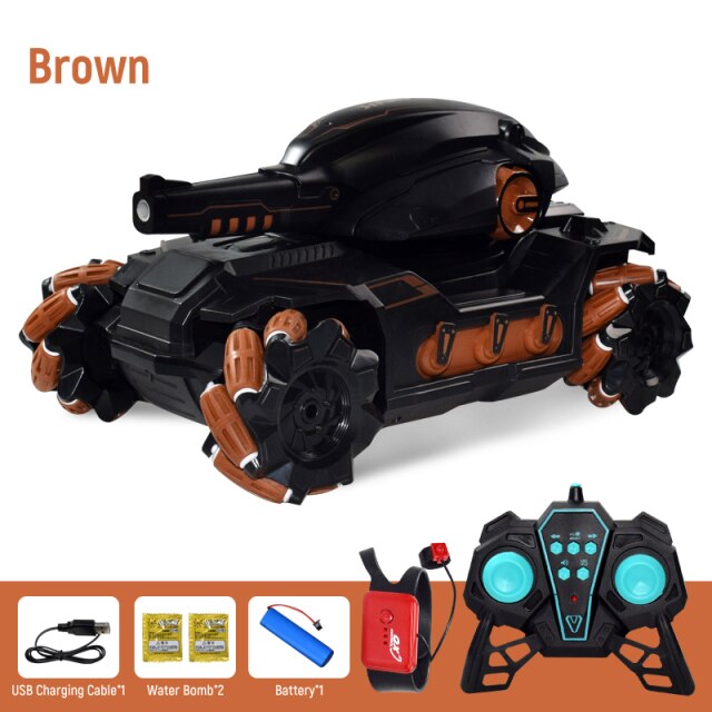 RC Car Big Size 4WD Tank RC Toy Water Bomb Shooting Competitive Gesture Controlled Tank Remote Control Drift Car Adult Kids Toys - gocyberbiz.com