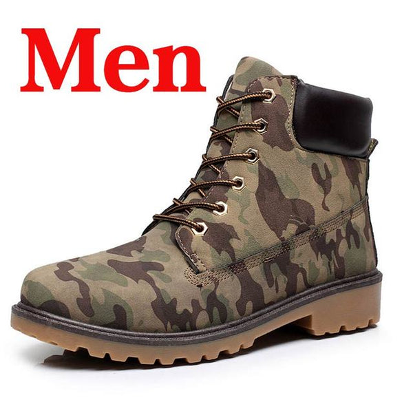 Winter Men Boots PU Outdoor Snow Ankle Boots Male Lace Up Anti-slip Booties British Sneakers Plus Size 46 Zapatos De Hombre - gocyberbiz.com