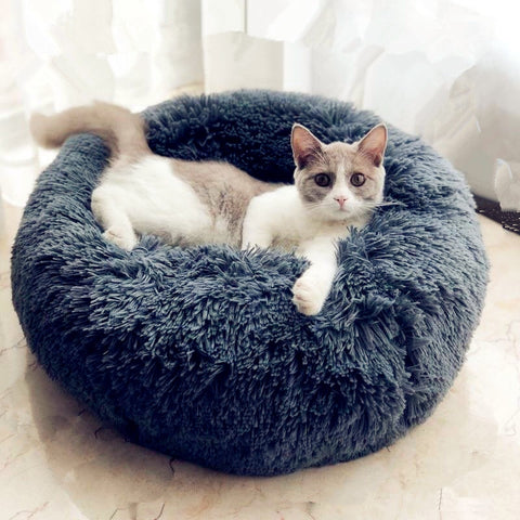 Round Cat and Pet Dog Bed  Sleeping Cushion - gocyberbiz.com