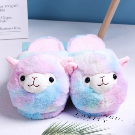 Fluffy alpaca slippers - gocyberbiz.com