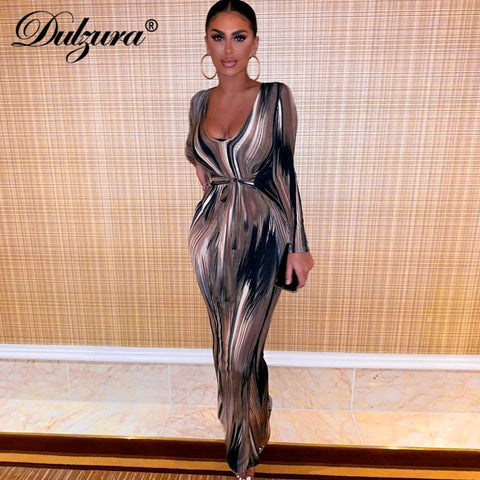 Dulzura tie dye long sleeve bodycon - gocyberbiz.com