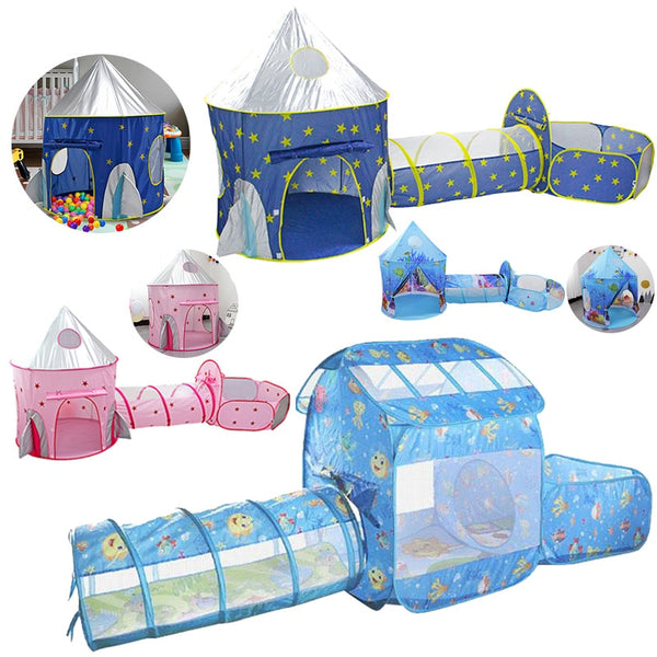 Kids Tent House Play Tunnel Crawling Playhouse - gocyberbiz.com