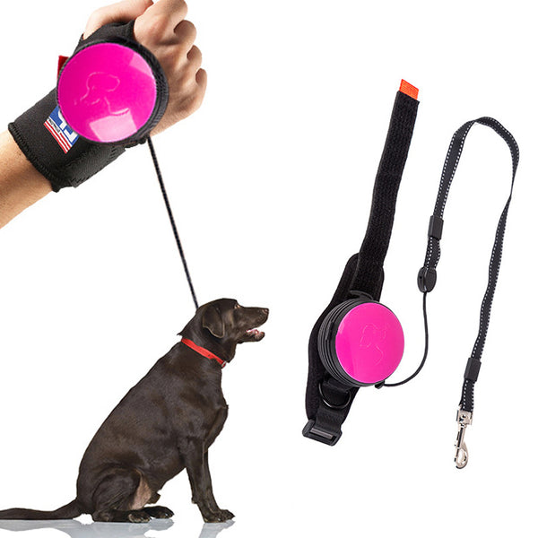 Handsfree Wrist Retractable Dog Leash Pet Traction Rope Adjustable 3M Terrier Leash Belt Wrist Strap Running Jogging Dog Product - gocyberbiz.com