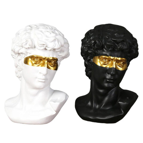 Masked David Head Statue - gocyberbiz.com