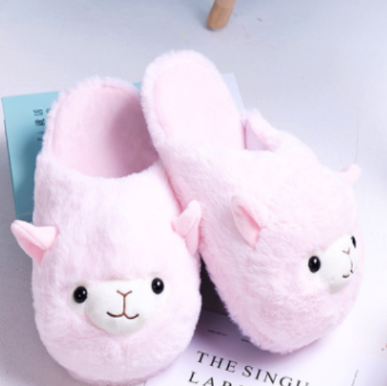 Fluffy alpaca slippers - gocyberbiz.com